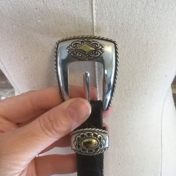 Brighton Black and Silver Women's Belt - Picture 5 of 8